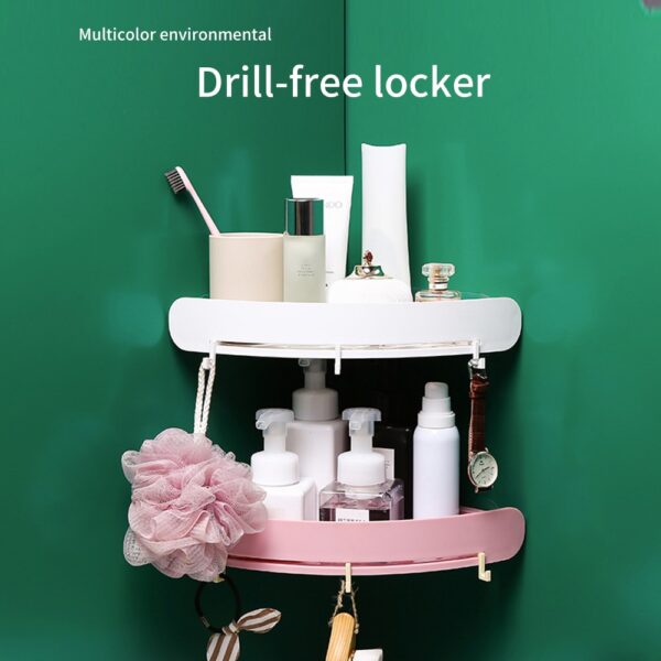 Bathroom Corner Storage Shelf Wall Organizer Caddy Shelf Shower Storage Wall Holder Shampoo Holder Shelf Home Washroom Gadgets