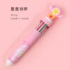 10Pcs Ten-Color Ballpoint Pen Kawaii Stationery Novelty Cute Pen Student Writing Gel Pen Learning Office Supplies