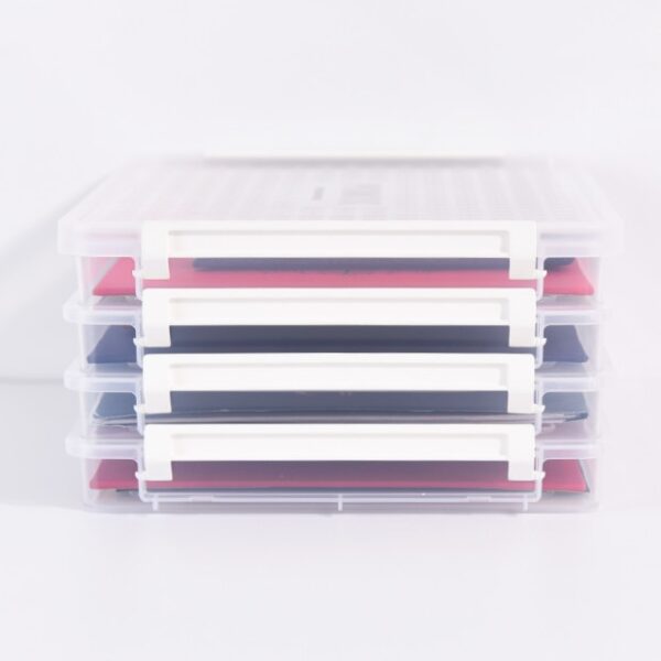 Thicken A4 Transparent File Storage Box Clear Plastic Family Document Cases Desk Paper Organizers Finishing Office Supplies