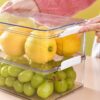 Transparent Storage Box For Kitchen Household Eggs Fruits And Vegetables Crisper Can Be Superposition Food Storage Box