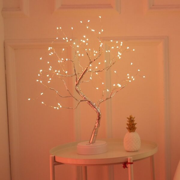 LED Night Light Mini Christmas Tree Copper Wire Garland Lamp For Home Kids Bedroom Decor Fairy Lights Luminary Holiday lighting