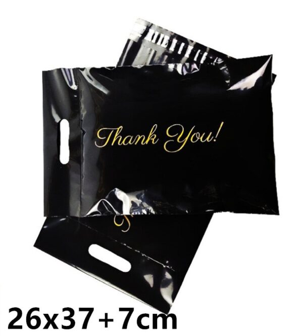 General Use Thanks Poly Mailer Adhesive Envelopes Bag Black White Courier Dress T-shirt Trousers Sweater Shoes Portable Pouches