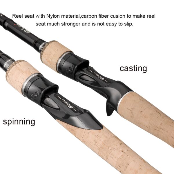 Obei HURRICANE 1.8/2.1/2.4/2.7/3.0m Fuji Baitcasting Fishing Rod Travel Ultra Light Casting Spinning Lure 5g-40g M/ML/MH Rod