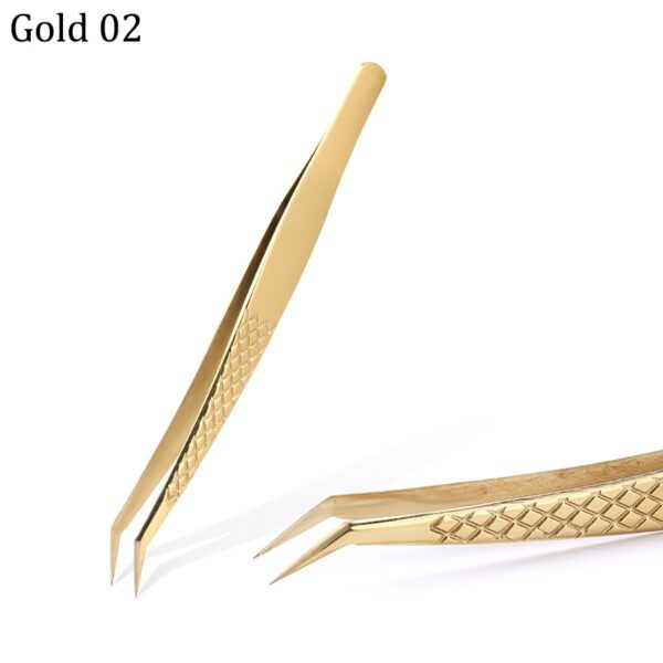 Eyelash Tweezers Excellent Closure Stainless Steel Lash Accessories Tweezers For 3D Volume Lash Extension Supplies Makeup Tools