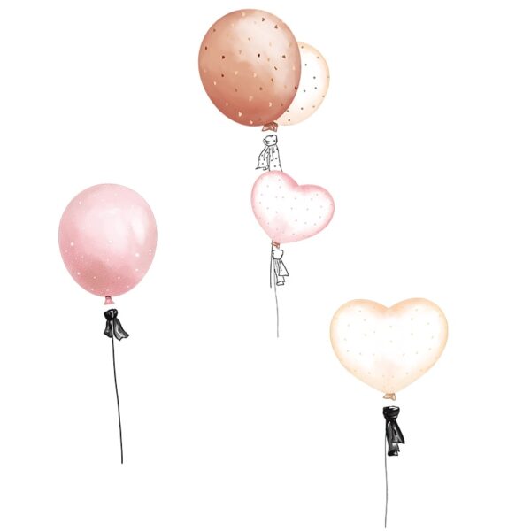 [shijuekongjian] Ballet Girl Dancers Wall Stickers DIY Cartoon Balloons Wall Decals for Kids Rooms Baby Bedroom House Decoration