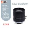 Camera Lens 8mm C-Mount 2/3" F1.4 Machine Vision lens 5MP High Resolution manual Iris cctv Lens Industrial lenses Low distortion