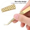 Eyelash Tweezers Excellent Closure Stainless Steel Lash Accessories Tweezers For 3D Volume Lash Extension Supplies Makeup Tools