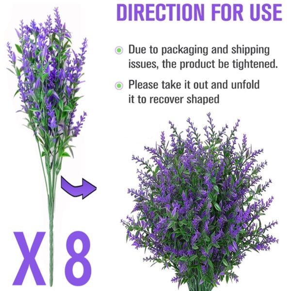 Fake Flowers Artificial Flowers Real Touch Artificial Bouquet UV Resistant Shrubs Plants No Fade Faux Plastic Home Garen Decors