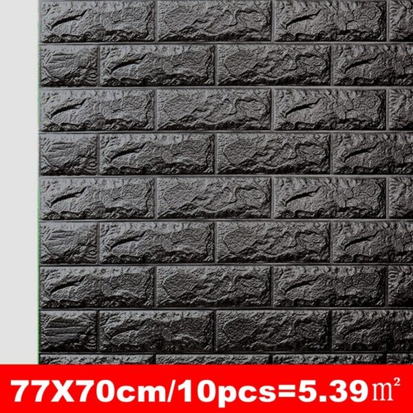 10pcs 3D Wall Sticker Imitation Brick Bedroom Decoration Waterproof Self Adhesive Wallpaper For Living Room Kitchen TV Backdrop