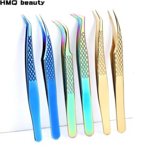 Eyelash Tweezers Excellent Closure Stainless Steel Lash Accessories Tweezers For 3D Volume Lash Extension Supplies Makeup Tools