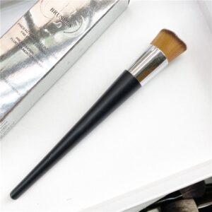 Foundation Full Coverage Fluid Brush #12 & Contour Brush No.15 - Professional Flawless Liquid Creamy Products Cosmetics Tools