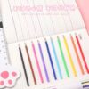 10Pcs Ten-Color Ballpoint Pen Kawaii Stationery Novelty Cute Pen Student Writing Gel Pen Learning Office Supplies