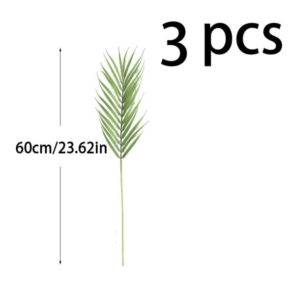 Plastic Artificial Palm Leaf Plants Green Desert Summer Decoration Tropical Fake Plant Garden Home Jungle Party Decor Wedding