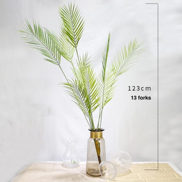 88 CM Green Artificial Palm Leaf Plastic Plants Garden Home Decorations Scutellaria Tropical Tree Fake Plants