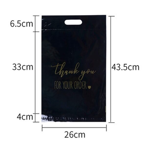 General Use Thanks Poly Mailer Adhesive Envelopes Bag Black White Courier Dress T-shirt Trousers Sweater Shoes Portable Pouches