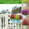 Fake Flowers Artificial Flowers Real Touch Artificial Bouquet UV Resistant Shrubs Plants No Fade Faux Plastic Home Garen Decors