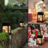 TPGEBO Solar Powered LED Outdoor twinkle Candle Lantern Outdoor Lamp Home Garden Decoration Light Warm Flame Flashing Tea Light