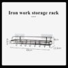 Save Space No Drilling Iron Shelf Punch Free Corner Bathroom Shelf Bathroom Fixtures Wrought Iron Storage Rack Bath Accessories