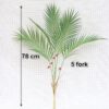 88 CM Green Artificial Palm Leaf Plastic Plants Garden Home Decorations Scutellaria Tropical Tree Fake Plants