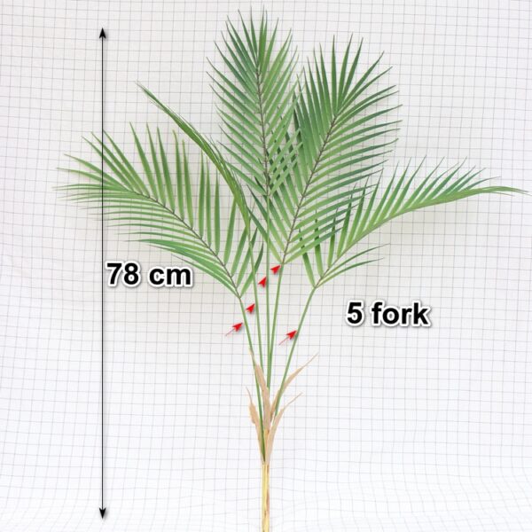 88 CM Green Artificial Palm Leaf Plastic Plants Garden Home Decorations Scutellaria Tropical Tree Fake Plants