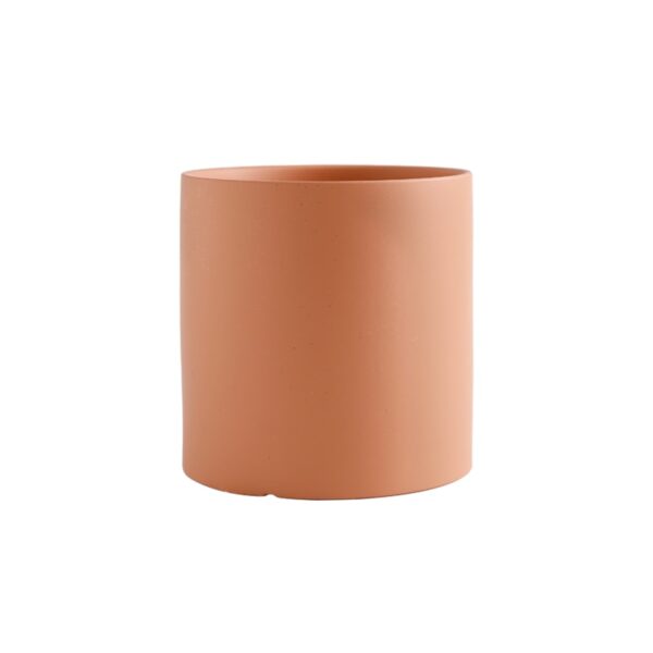 Nordic Industrial Style Colorful Ceramic Flowerpot Succulent Planter Green Plants Cylindrical Shape Flower Pot With Hole Tray