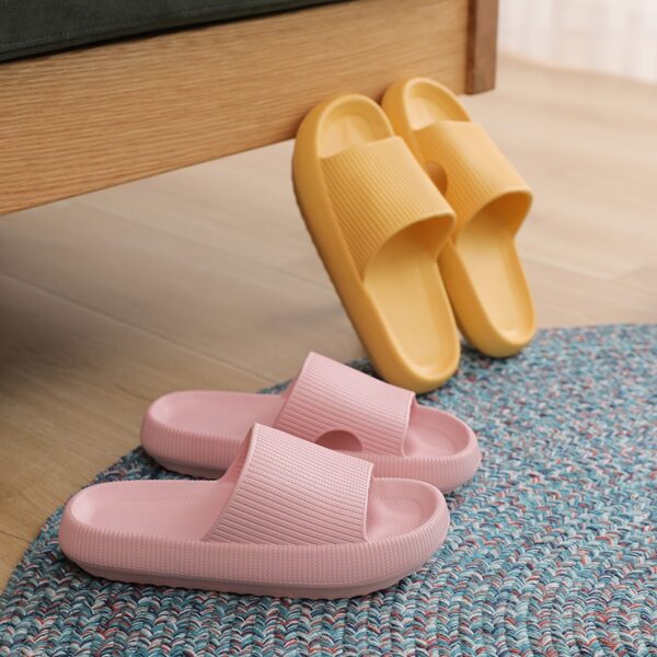 Home Soft Slippers Ladies/men's Thick Bottom Slipper Women Indoor Bathroom Anti-slip Floor Slides Deodorant Silent Slippers