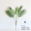 60-88 CM Real Touch Artificial Tree Palm Leaf Plastic Feel Plants Garden Home Decorations Scutellaria Tropical Fake Plants