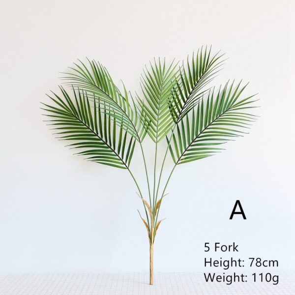 60-88 CM Real Touch Artificial Tree Palm Leaf Plastic Feel Plants Garden Home Decorations Scutellaria Tropical Fake Plants