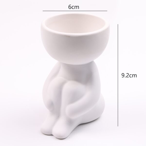 Creative Art Portrait Sculpture Vase Flower Pot Garden Storage Abstract Character Succulents Plant Pot Micro Landscape Decor