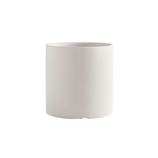Nordic Industrial Style Colorful Ceramic Flowerpot Succulent Planter Green Plants Cylindrical Shape Flower Pot With Hole Tray