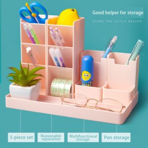 Student Pen Pencil Holder Box Desk Organizer Desktop Cute Organizers Office Accessories Stand Stationery Office Storage