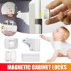 Magnetic Child Lock 4-12 locks+1-3key Baby Safety Baby Protections Cabinet Door Lock Kids Drawer Locker Security Magnetic Locks