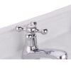 2X Chrome Twin Basin Taps Hot&Cold Water Kitchen Sink Taps Bathroom Water Faucet Mixer Taps Home Improvement Kitchen Accessory