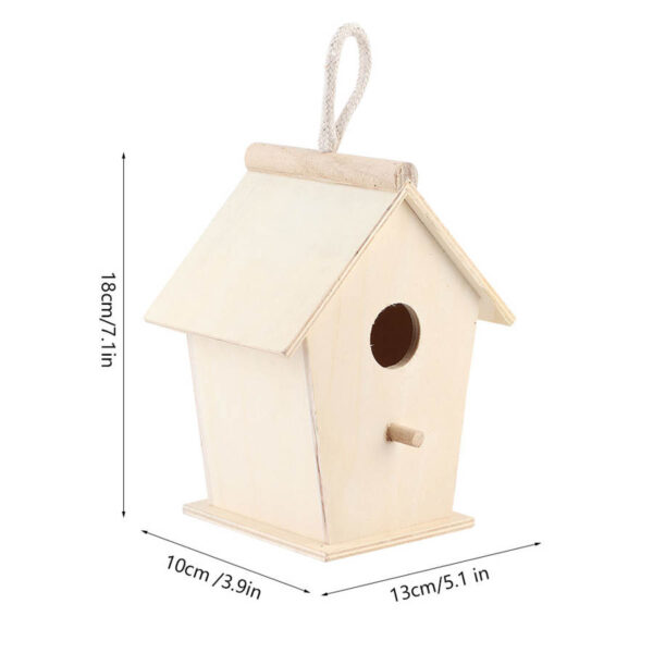 Wooden Bird Nest Hanging Bird House Natural Wooden Bird Cage Resting Place Wall-Mounted Outdoor Birdhouse Wooden Box