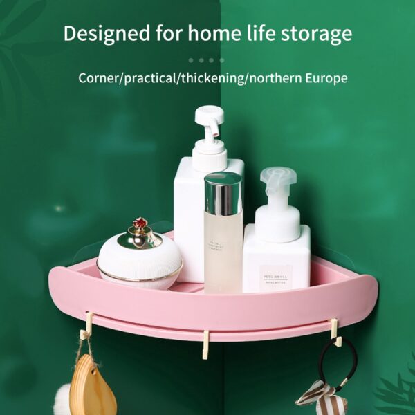 Bathroom Corner Storage Shelf Wall Organizer Caddy Shelf Shower Storage Wall Holder Shampoo Holder Shelf Home Washroom Gadgets