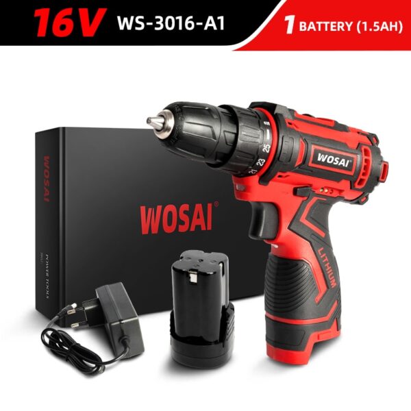 VVOSAI 12V 16V 20V Cordless Drill Screwdriver Electric Drill Power Tools Hand Drill 25+1 Torque Wireless Driver DIY Power Tools