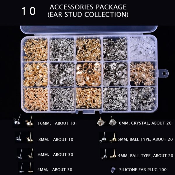 Jewelry box Tool jewelry Making supplies Material Beads Earring Hook Pin Sets for Supplies Lobster Clasp Earrings Accessories