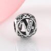 925 Sterling Silver Hollow Beads Letter A to Z trendy Womens Accessories Fit Original JIUHAO Charms Bracelets Jewelry Making