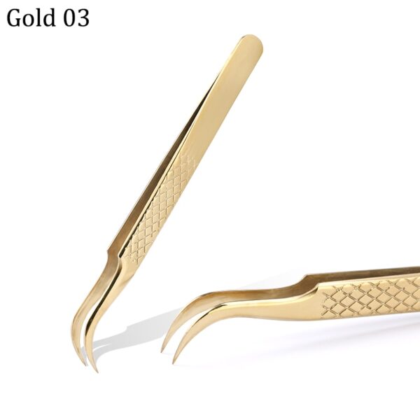 Eyelash Tweezers Excellent Closure Stainless Steel Lash Accessories Tweezers For 3D Volume Lash Extension Supplies Makeup Tools