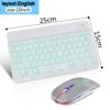RGB Wireless Keyboard Mouse Combo Russian Spainish Bluetooth Keyboard And Mouse Set Rechargeable Keyboards For ipad Laptop