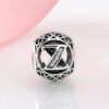 925 Sterling Silver Hollow Beads Letter A to Z trendy Womens Accessories Fit Original JIUHAO Charms Bracelets Jewelry Making