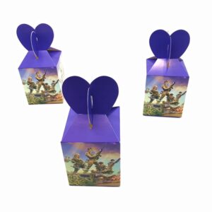 12/24/36/48 pcs/lot Fortress Night Paper Candy Box Cartoon Happy Birthday Decoration Theme Party Supply For Kids Party Supplies