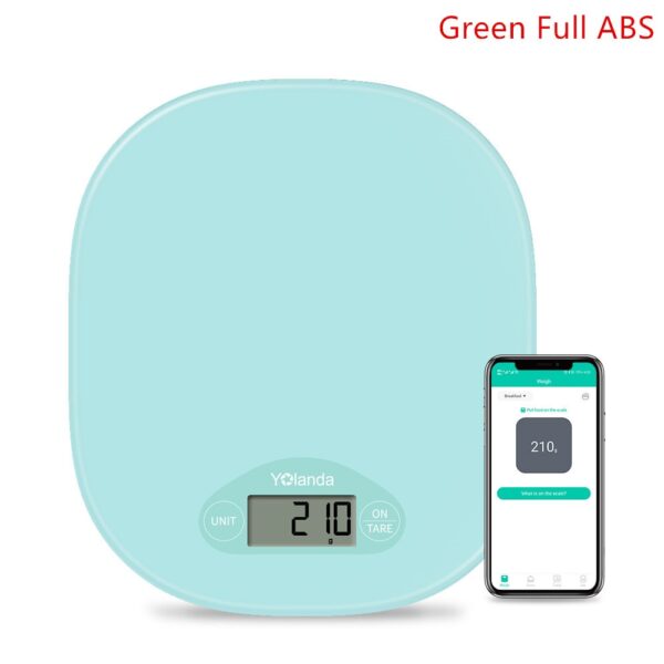 Yolanda 5kg Smart Kitchen Scale Bluetooth APP Electronic Scales Food Weight Balance Weighing Measuring Tool Nutrition Analysis