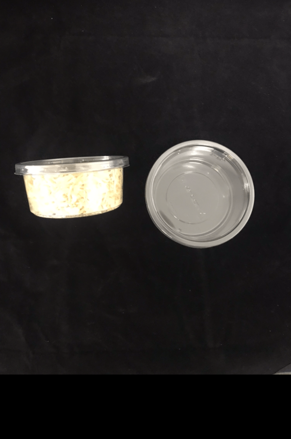 # 100 Round Food Containers Plastic Clear Tubs & Lids Deli Pots 8oz CUP080/