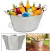 Stainless Steel Champagne Metal Party Bowl Wine Beer Ice Cooler Bucket With Tong