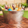 24L GALVANISED STEEL OVAL BEER BUCKET ICE COOLER PARTY TUB BEVERAGE DRINK COOL