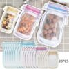 20X Reusable Mason Jar Bottles Bags Fresh Food Storage Bag Snacks Zipper Pouch