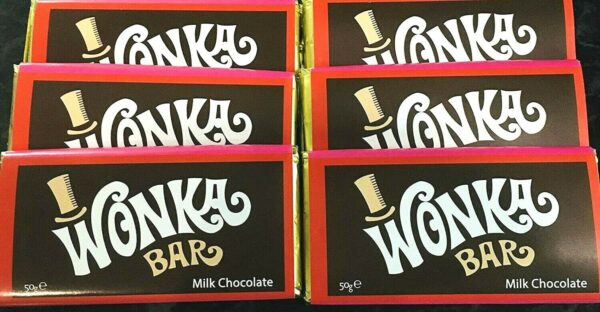 Willy Wonka 50g Bar Genuine Milk Chocolate With A Free Special Golden Ticket