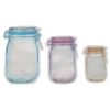 20X Reusable Mason Jar Bottles Bags Fresh Food Storage Bag Snacks Zipper Pouch