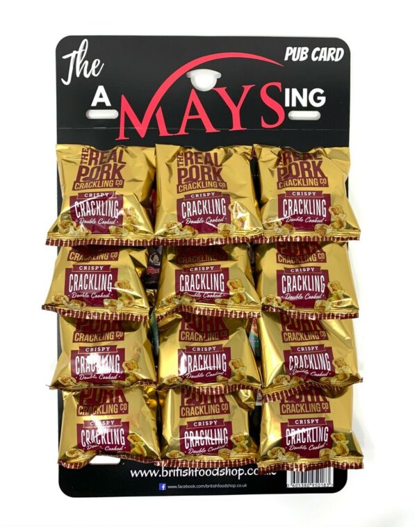 The AMaysing 12 Bag Pub Snack Card Scampi Bacon Fries Pork Scratchings/Crackling